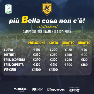 Juve Stabia, parte ufficialmente la campagna abbonamenti per la prossima stagione di Serie B 2024-2025